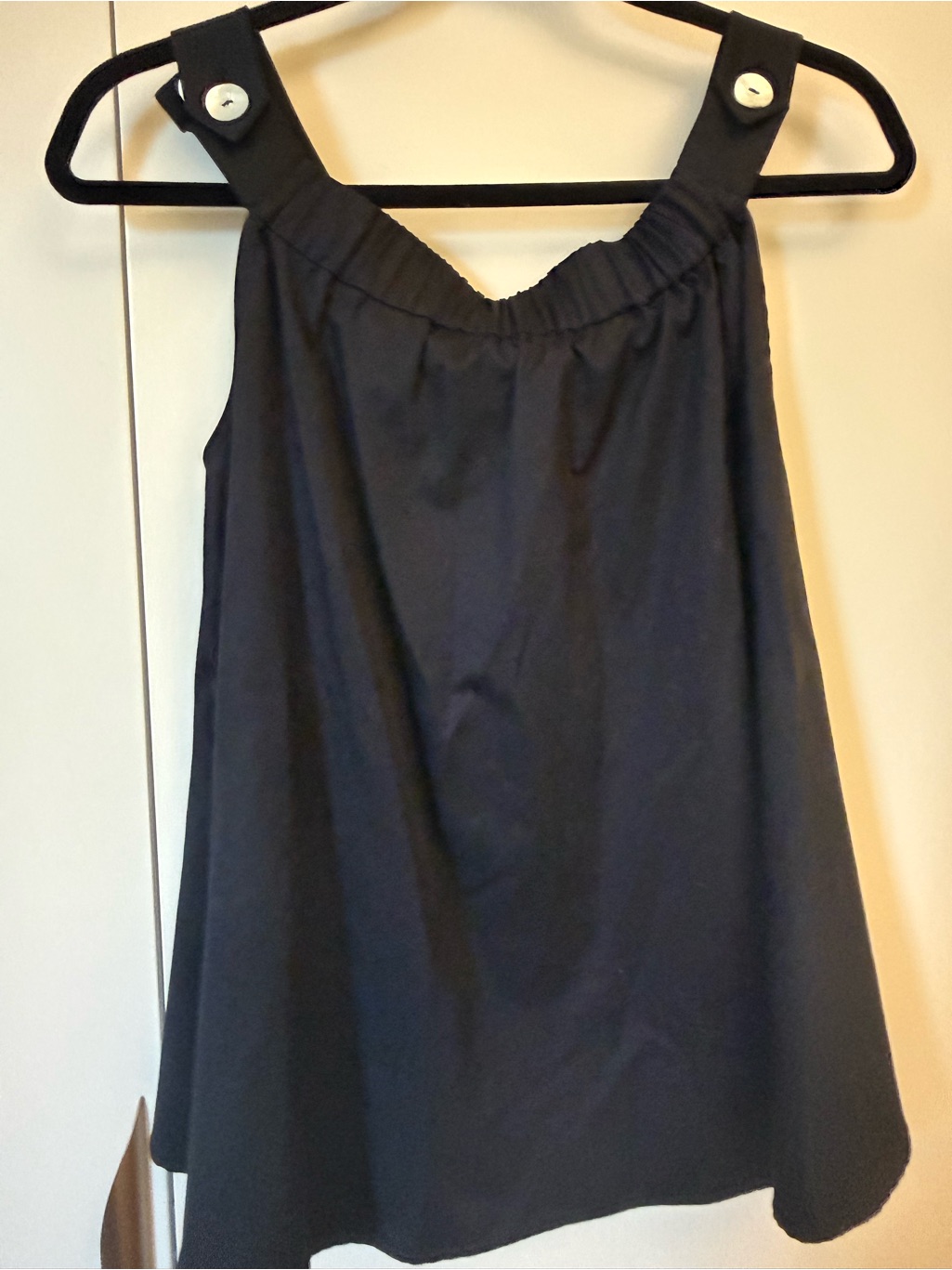 Mehtap Elaidi Black Cowl Neck Swing Tank Top Size 38 Nwt — image 3 of 6